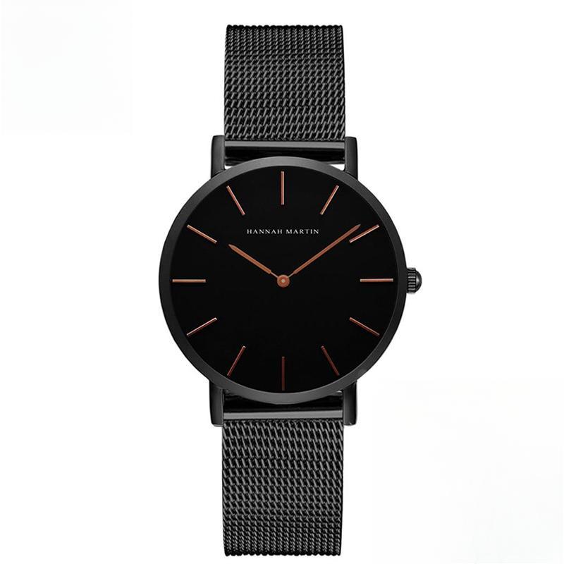 Japan Quartz Movement High Quality Women Steel Mesh Rose Gold Waterproof Ladies Watch