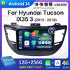 9-дюймовый Android 14 для Hyundai Tucson IX35 3 2015 2016 2017 2018 автомобильный видео радио мультимедийный плеер QLED IPS экран головное устройство WIFI