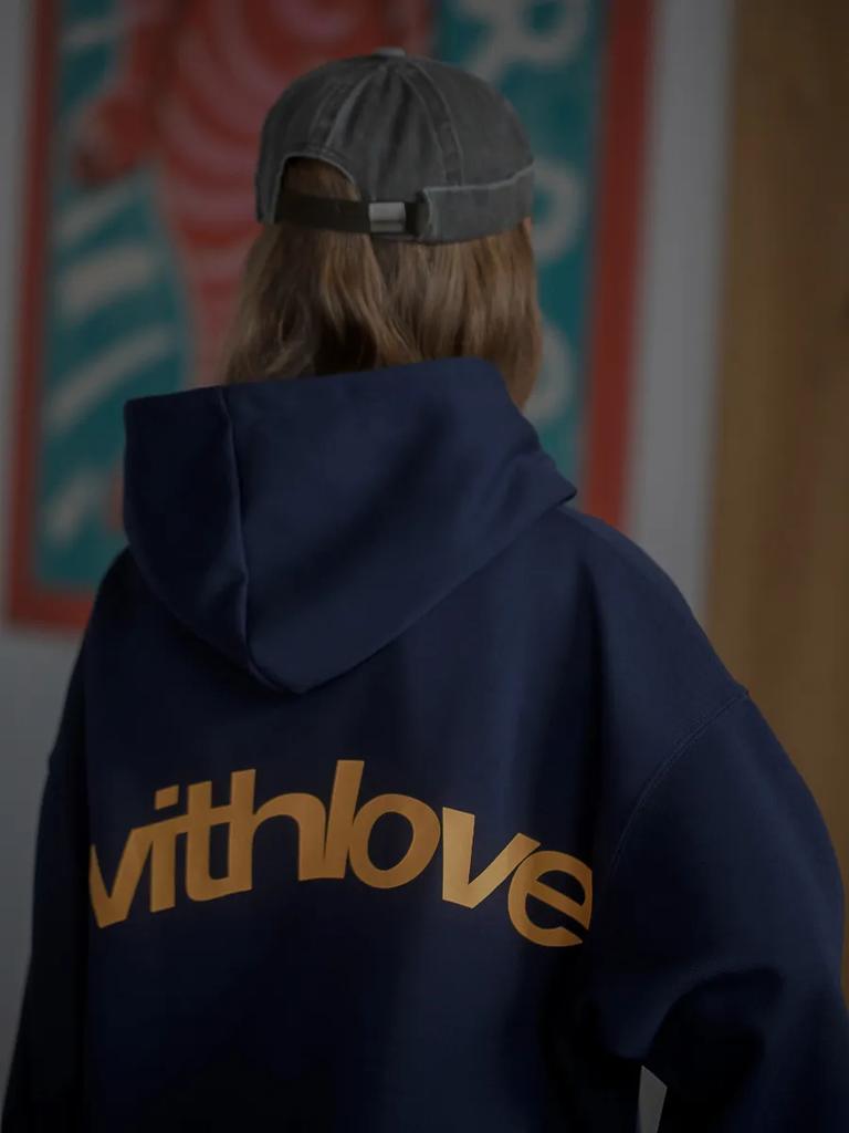 Withlove Letter Printed Hoodie Men Women Couple's Oversized Sweatshirt Harajuku Streetwear Tracksuit Female Male Clothing