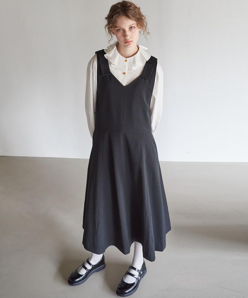 Mite Ribbon Flare Dress_Black