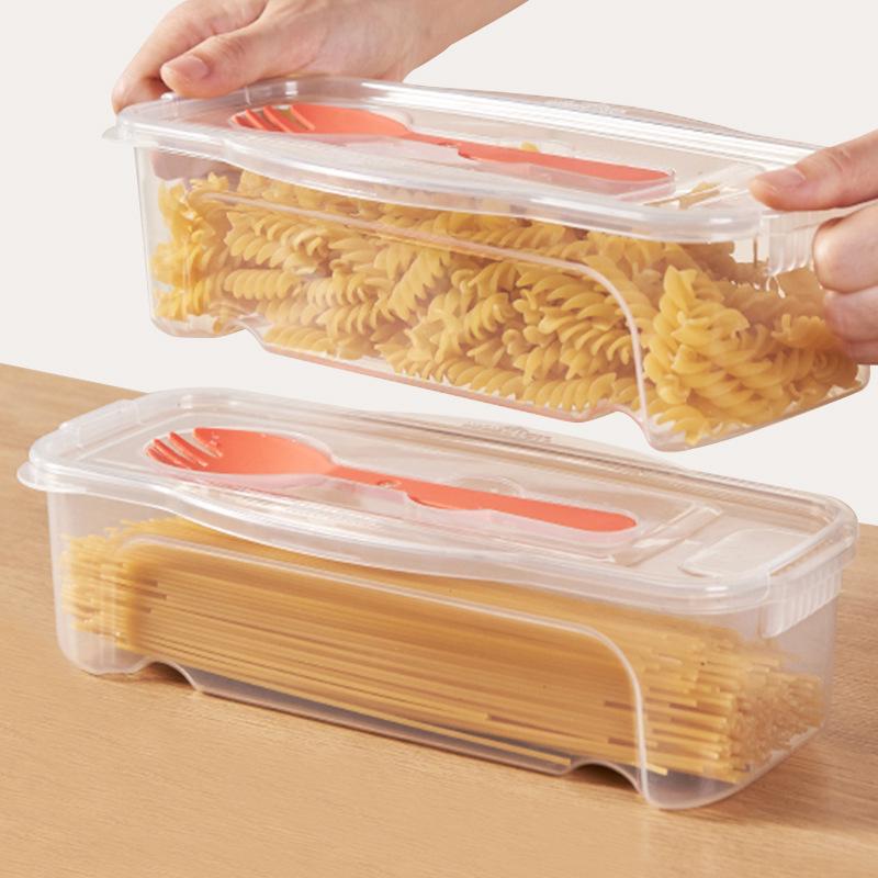 1300ML Microwaveable Noodle Box with Fork, Spoon, Lid & Drainer