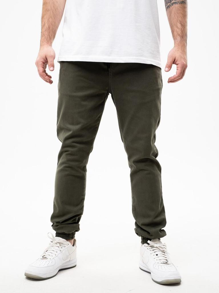 Men's Military Green Jigga Wear Crown Large Jogger Pants