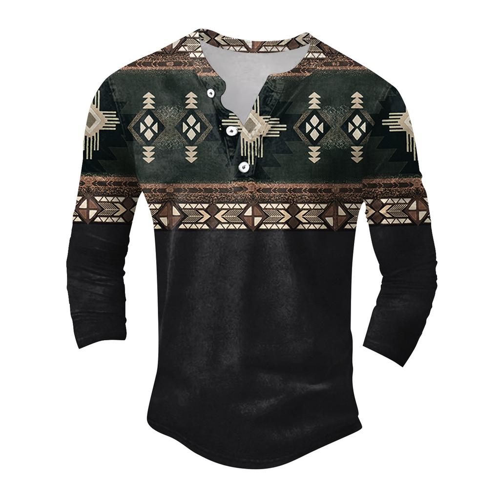 Men'S T-Shirt Street Casual Fashion Long Sleeved Top
