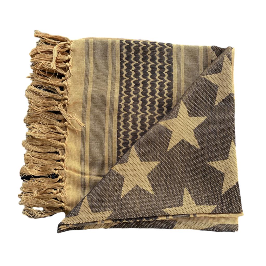 Religious Male Shemagh Scarf Arab Scarf Outdoor Tactically Turban Multi Purpose Head Wrap Cycling Dustproof Kerchief