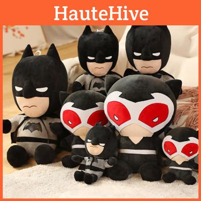 Плюшевая игрушка DC Бэтмен Мягкая набивная кукла Подарок для детей и фанатов Черный Красный Аниме Фабрика