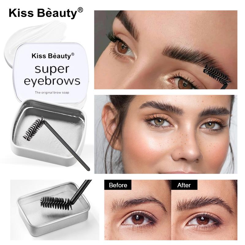 Kissbeauty Гель-мыло для фиксации бровей Освежающее и стойкое Натуральный Бесцветный Прозрачное Средство для фиксации бровей