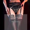 Women's Sexy Lace Garter Stockings: Black Suspender Transparent Pantyhose