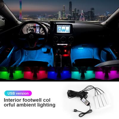 Универсальная RGB-подсветка салона автомобиля, светодиодная лента - Декоративные лампы для создания атмосферы в интерьере, с регулируемой яркостью, легко устанавливается для внедорожников, внедорожников, грузовиков