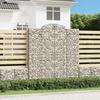 VidaXL Arched Gabion Basket Gabion Cage Gabion Wall Stone Basket Gabion for Stone Garden Patio Exterior 153491