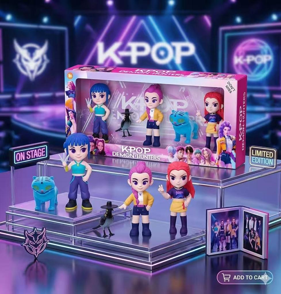 Горячая Мультяшная Kpop Охотники на Демонов Фигурка Игрушка Мультяшная Руми/Мира/Зои Фигурка Действия ПВХ Модель Декорация для Рабочего Стола Кукла Подарки