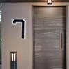 Solar Lighted House Number Outside Light-up LED Address Number Waterproof Modern House Number Light Address Sign for Outdoor Front Door