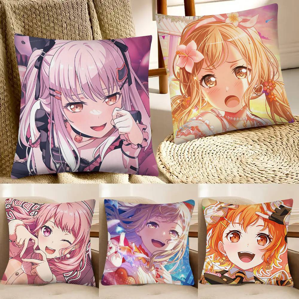 Милая Игровая Наволочка Bang Dream Модная Квадратная Наволочка Спальня Диван Гостиная Ins Декор Отдых