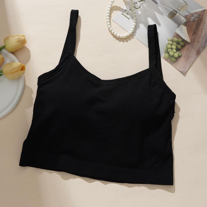 Топ-топ Hot Girl Style с нагрудными вкладышами для летней одежды с перекрестными бретелями на спине и открытой спиной для женщин