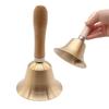 Multi-Purpose Solid Brass Call Bell Wooden Handle Brass Ringing Handbells  Animal Training