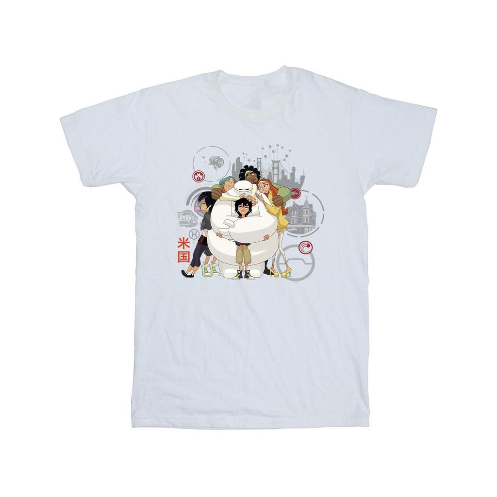 Disney Mens Big Hero 6 Baymax Group Hug T-Shirt
