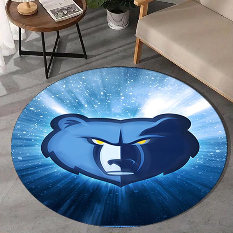 City Grizzlies Bear Logo Round Rug for Livingroom,Bedroom, Palyroom, Chair Rug, Area rug, Circle Carpet, Large Size Fan Christmas gift