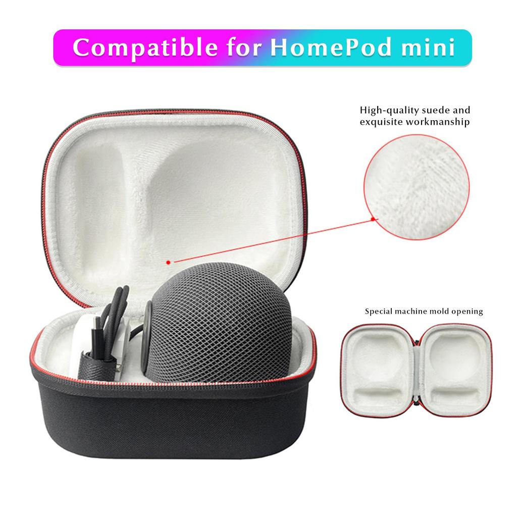 Carrying Case Compatible for HomePod Mini Smart Speaker Travel Hard Carrying Case Shockproof