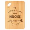 Planche À Découper / Plateau Apéro - PLANETEE - Héloïse d'Amour - Bambou Naturel - 30x20x1 Cm - Gravé, Trou 24 Mm