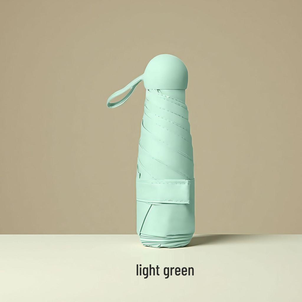 Компактный складной зонт с защитой от УФ-лучей и черной подкладкой