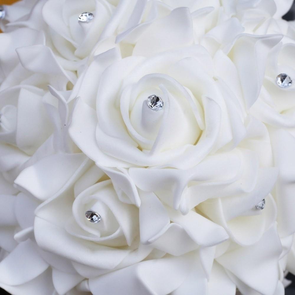 Satin Rose Flower Bouquet Romantic Artificial Rose Flower Bridal Wedding Bouquet Bridal Wedding