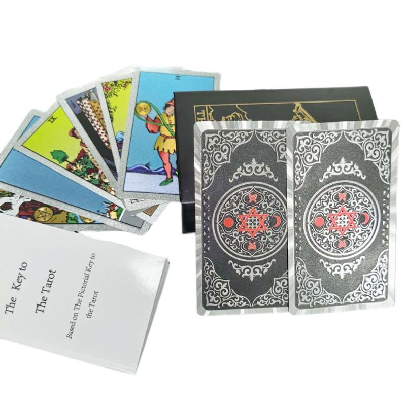 Новинка Карты Таро с золотой фольгой Водонепроницаемые пластиковые ПВХ игральные карты для настольных игр