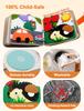 Игрушка Монтессори Жираф Бизиборд 3D книга из фетра для мелкой моторики, навыков раннего образования, развития знаний