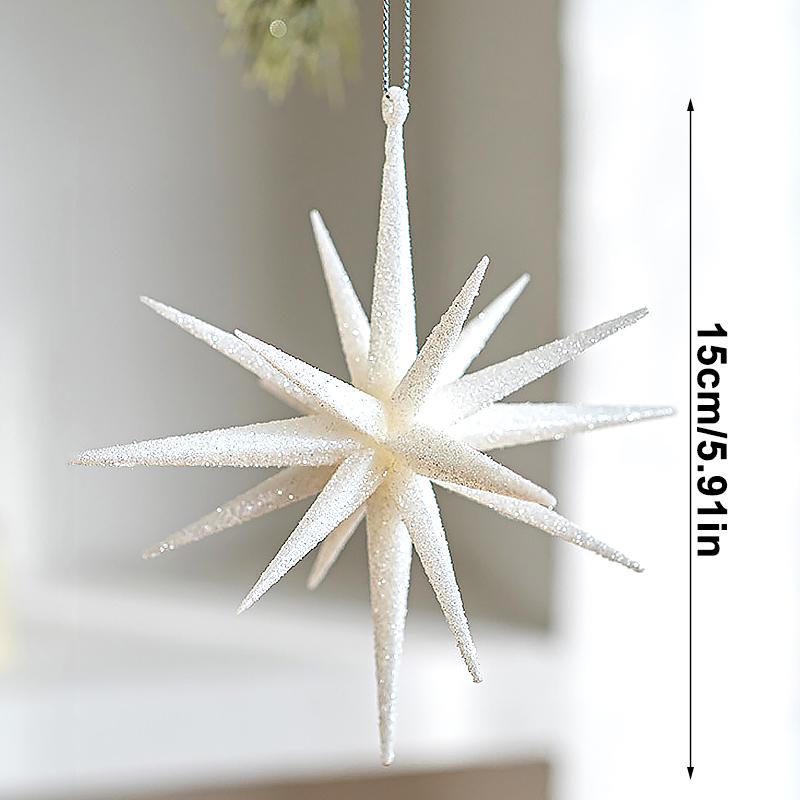 5 шт. подвеска в виде звезды на рождественскую елку, ярко сияющая, рождественские украшения, сверкающая звезда