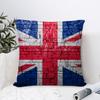 Наволочка с флагом Юнион Джек, плюшевая ткань, мягкая наволочка, двусторонняя печать, наволочка на диванную подушку, наволочка на декоративную подушку