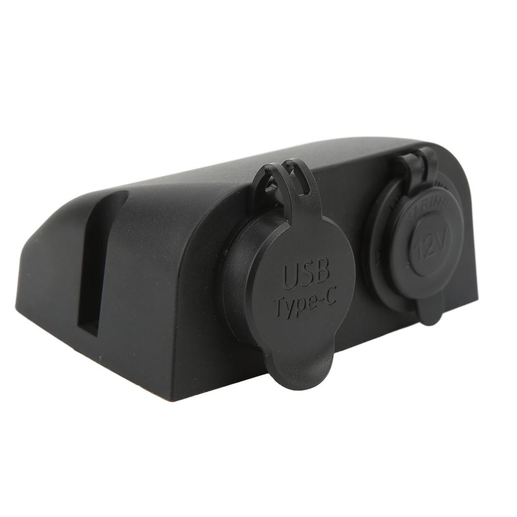 Автомобильное зарядное устройство с двумя портами DC 10–30 В, прикуриватель, USB Type-C, розетка для питания для грузовиков, автодомов, лодок