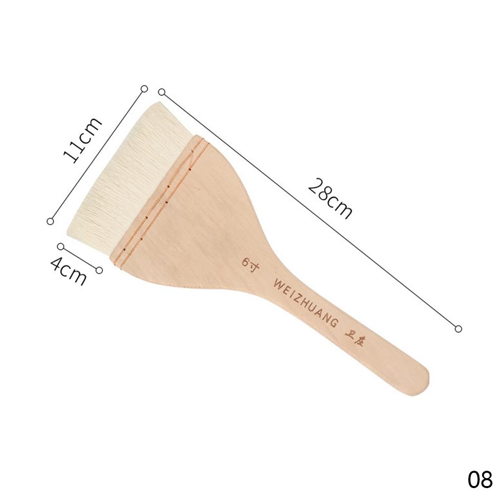 Кисти для рисования с деревянной ручкой для стен, разные размеры, акварель, акрил, картина маслом, школьные принадлежности для рукоделия