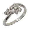 Flour Ring Pt900Platinum/diamond #6.2(US Size) Flour 4.2g Women Used