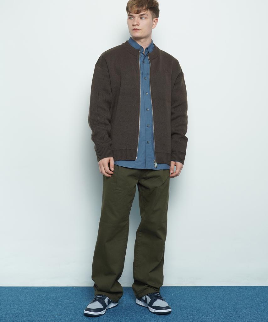 THE-ABON M508 Gly Cotton Wide Pants Khaki
