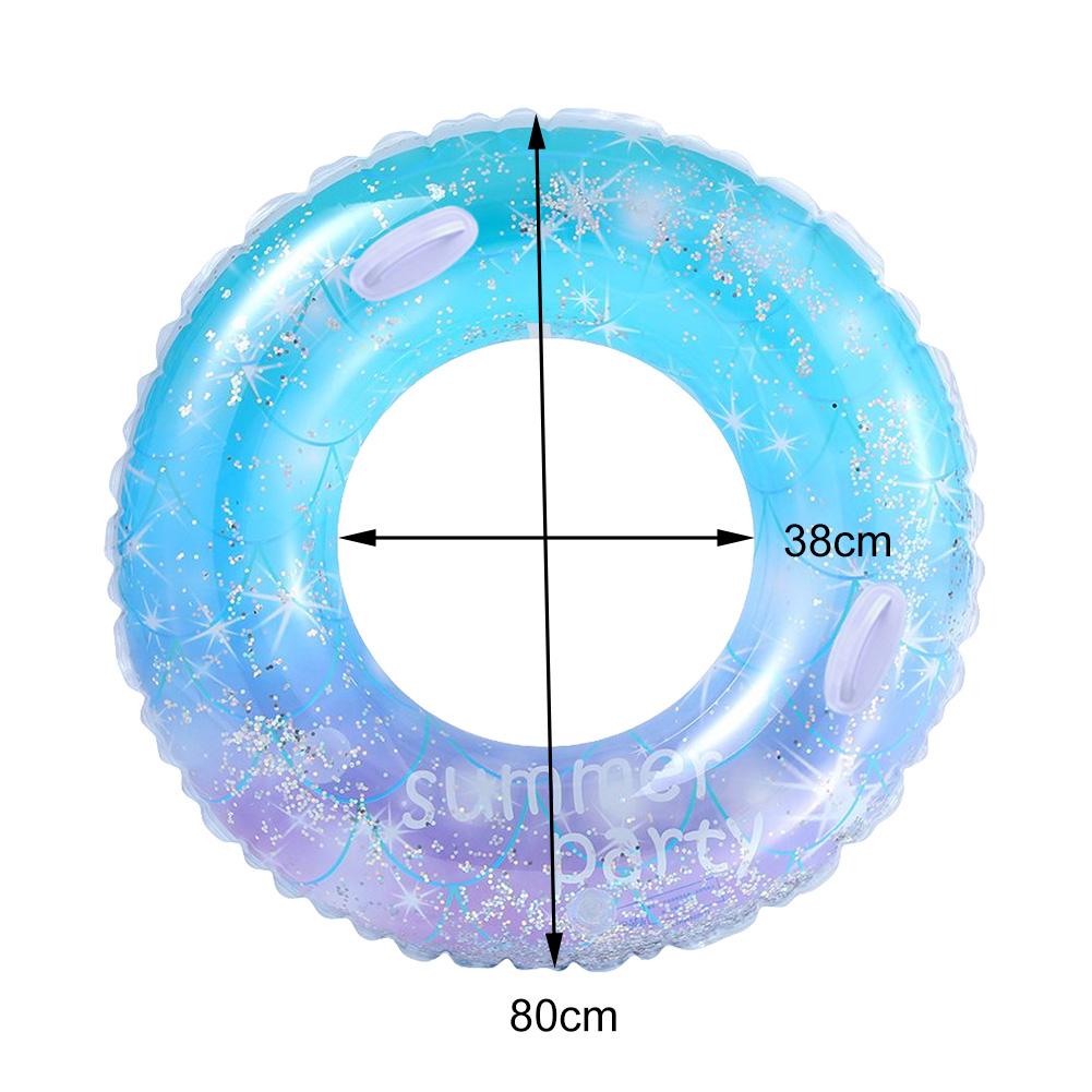 Inflatable Swim Ring Tube for Kids Adult Fluorescent Life Ring Buoy Swimming Pool Float Inflatable Child Swim Laps Random Color