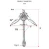 Stainless Steel Kayak Yacht Boat Folding Anchor Umbrella Type Anchor Marine Anti-corrosion Fixed Lotus Anchor 2.5KG 20m Rope