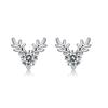 S925 Silver Set 0.3ct *2 Moissanstone Antler Earrings Fashion New Earrings Gift Earrings