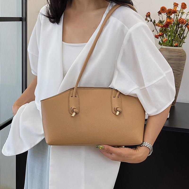 Однотонная женская сумка через плечо большой вместимости для поездок на работу в стиле ретро из искусственной кожи, повседневная женская сумка, новая