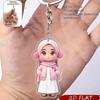 7Pcs 2D Flat 1/6 Muslim Acrylic Keychain | Suitable For Car Keys, Backpack Decorations, Office Hangings, Phone Pendants