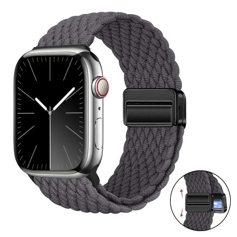 Нейлоновый браслет для Apple Watch ремешок 10 9 8 7 46мм 42мм 45мм 41мм Ultra 2 49мм Ремешок для iWatch Серии 6 5 4 3 SE 44мм 40мм Ремешок