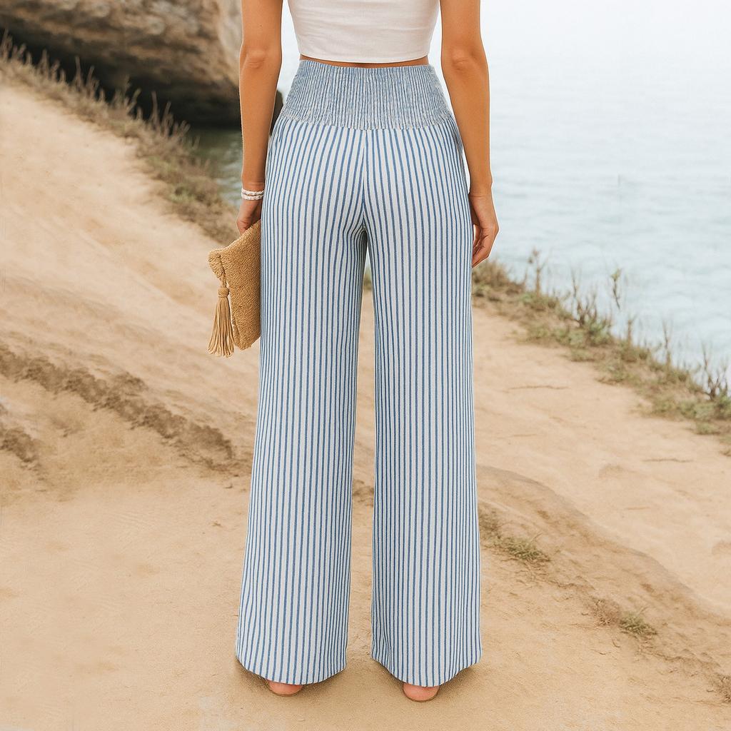 Женские повседневные брюки, свободные мягкие однотонные широкие брюки, длинные брюки с высокой талией, прямые брюки