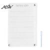 Clear Weekly Planner for Fridge 12''x8'' Acrylic Magnetic Planning Board, Meal Planner, Desktop Or To Do Board Refrigerator Dry Erase Noteboard