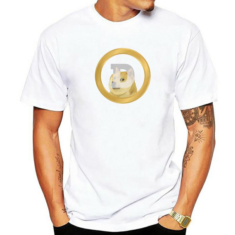 Doge Dogecoin Унисекс Футболка с круглым вырезом Дышащая Свободная Футболка Футболка Для Больших Высоких Унисекс Одежда с коротким рукавом 6xl 5xl