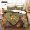 Пододеяльник с изображением курицы размера King Queen и акварельного петуха для детей, подростков и взрослых, одеяло из полиэстера с изображением сельскохозяйственных животных