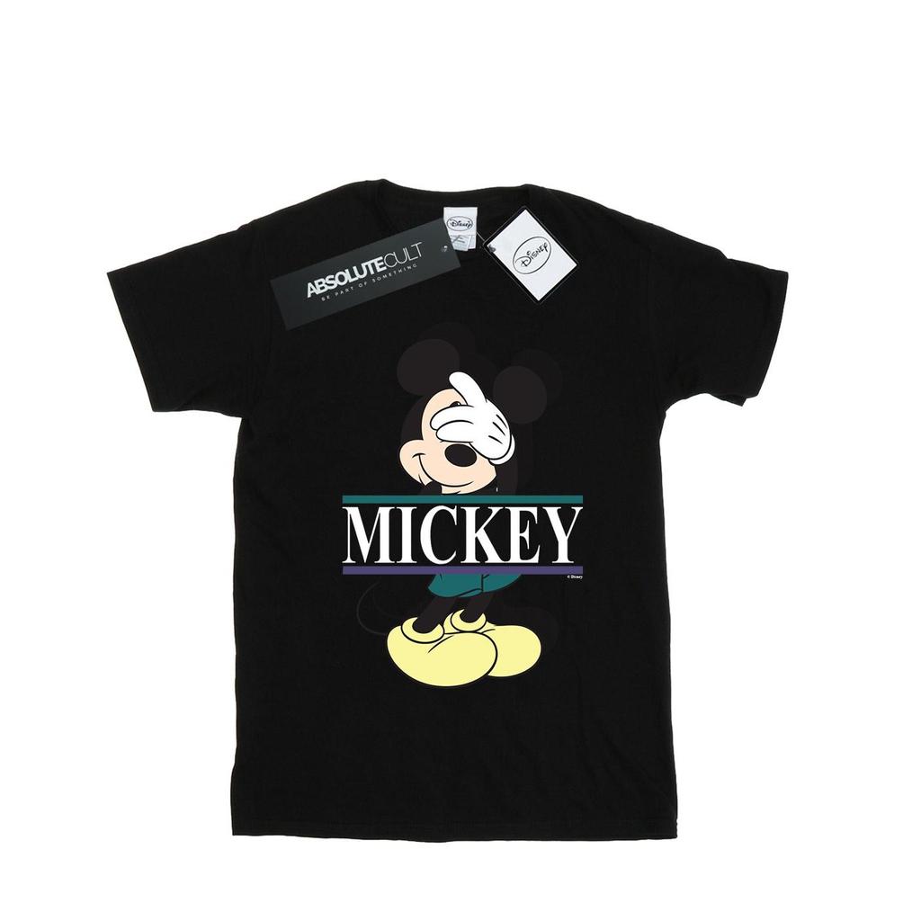 Disney Womens/Ladies Mickey Mouse Letters Cotton Boyfriend T-Shirt