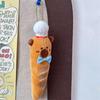 1/2 Pcs Cute Funny Chef Baguette Capybara Plush Toys Stuffed Doll Keychain Pendant Girly Backpack Decor Bag Ornaments Kids Gifts