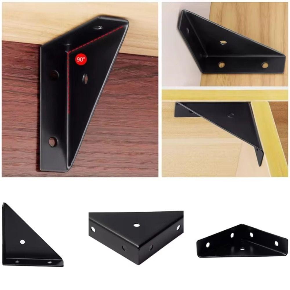 8pcs Heavy Duty Steel Right Triangular Angle Thicken Support Corner Stand Furniture Hardware