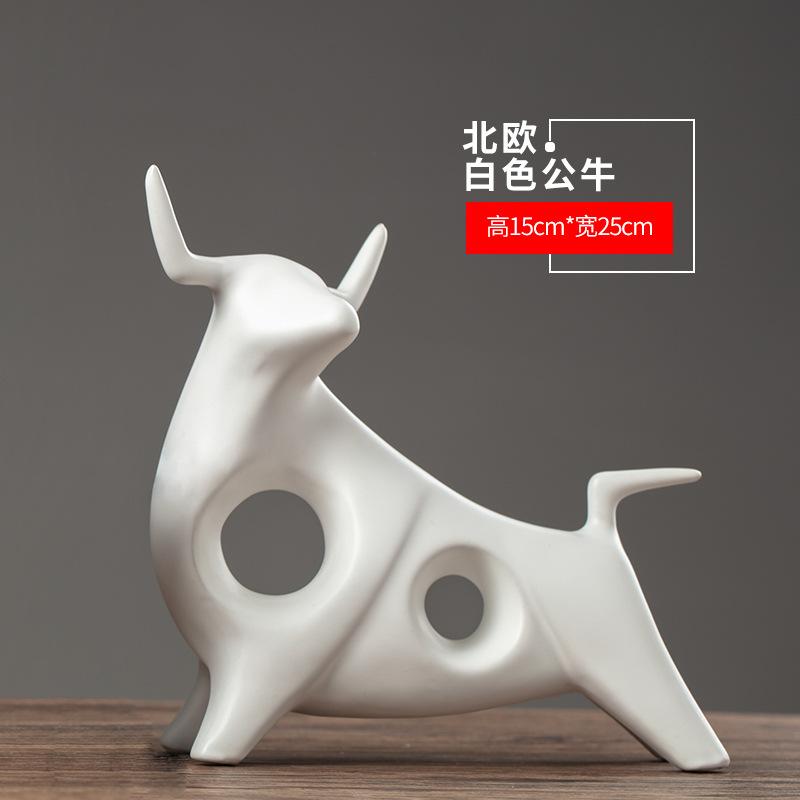 Nordic Ceramic Figurine Ornaments for Living Room TV Cabinet Wine Cabinet Entryway Deer Sculpture Creative Home Decor