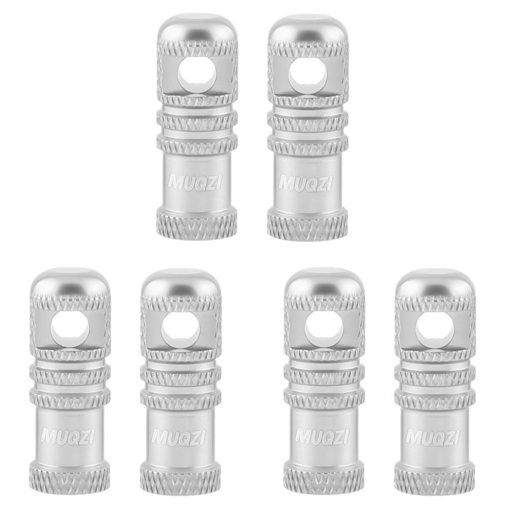 6Pcs Bicycle Presta Valve Caps with Valve Core Removal Function Cycling Presta Valve Cover Aluminum Alloy for MTB Road Bicycle