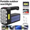 8LED and 6LED Bulbs Solar Charging Handheld Flashlight USB Charge Portable Lamp 4 Bright Lighting Modes Outdoor Searchlight