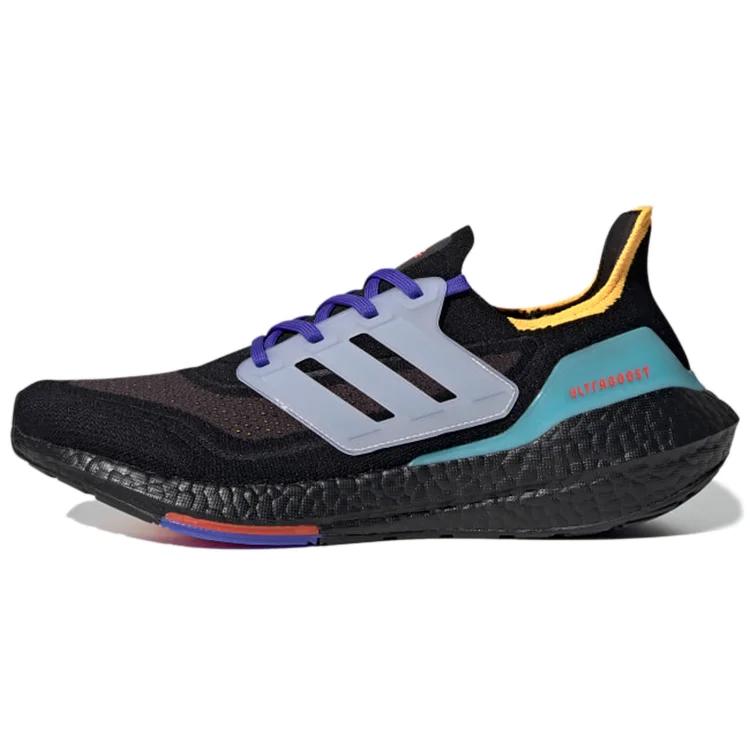 adidas UltraBoost 21 'Черный Пульсирующий Аква' (унисекс) Беговые кроссовки Core Black / Cloud White / Pulse Aqua S23870