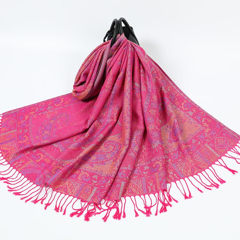 New Jacquard Exterior Women's Shawl Paisley Scarf Women's Spring and Summer Fashion Retro Long Scarf